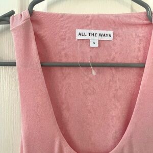 All The Ways Baby Pink Maxi Dress